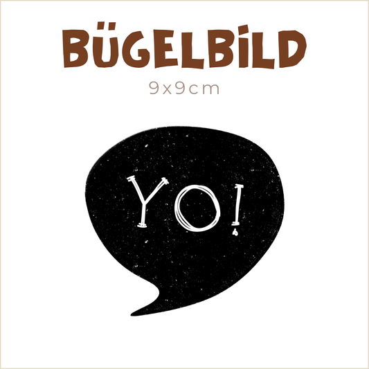 Bügelbild Yo | 9x9cm