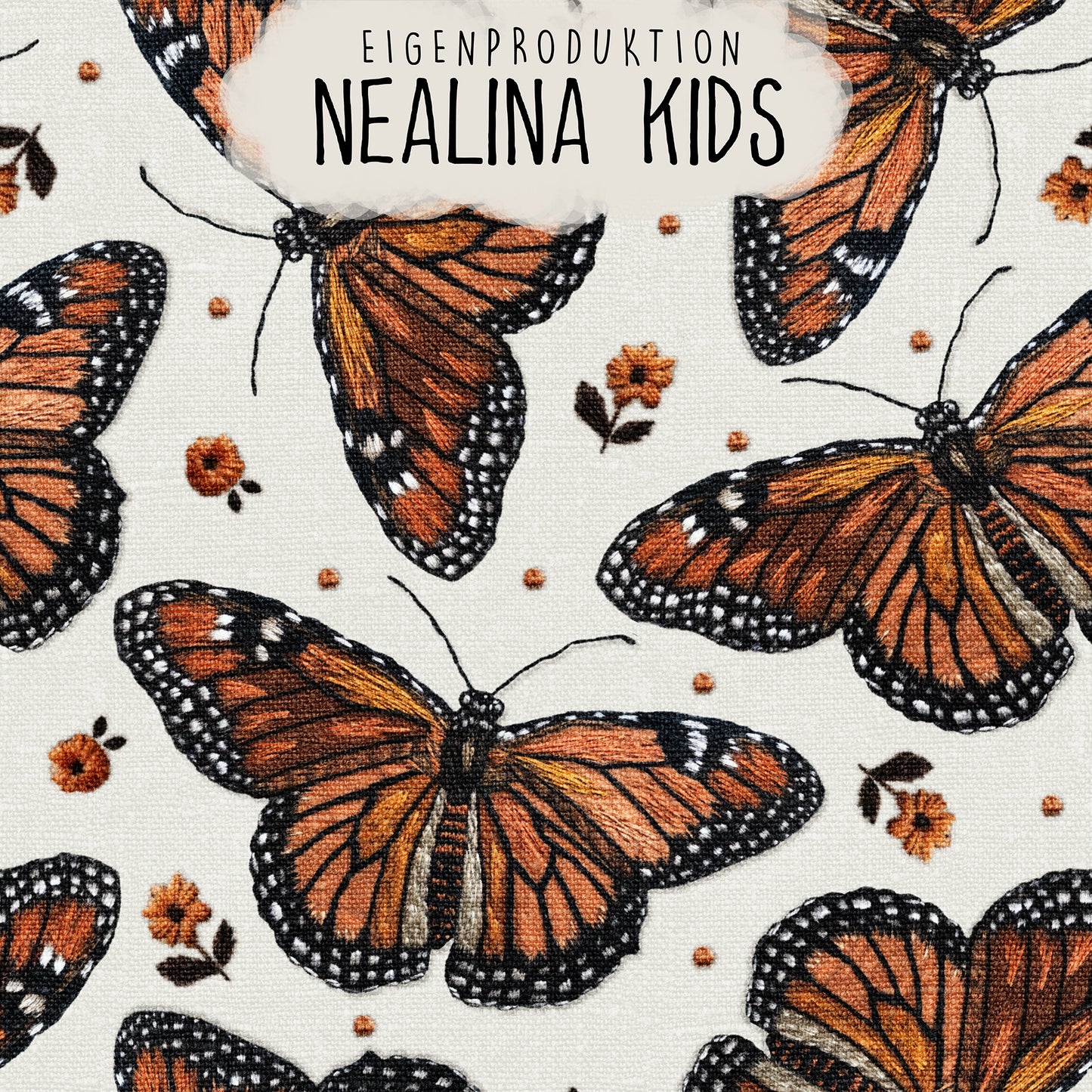 0.5m BIO Ribjersey Butterfly linen