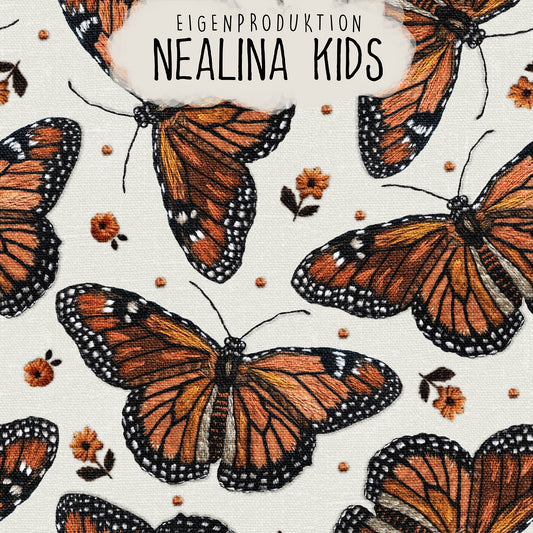 0.5m BIO Ribjersey Butterfly linen