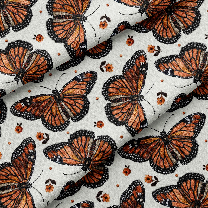 0.5m BIO Ribjersey Butterfly linen