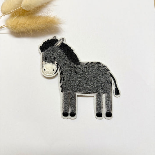 Chenille Patch: Esel Edwin | 10x9cm