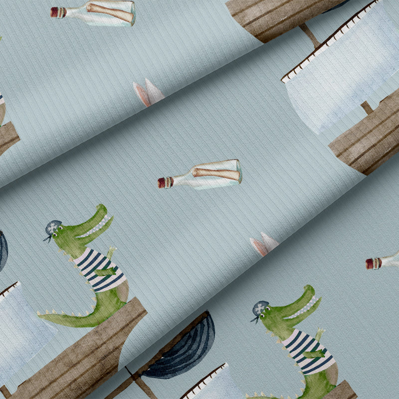 0.5m BIO French Terry Captain Croco - smoke *VORBESTELLUNG*