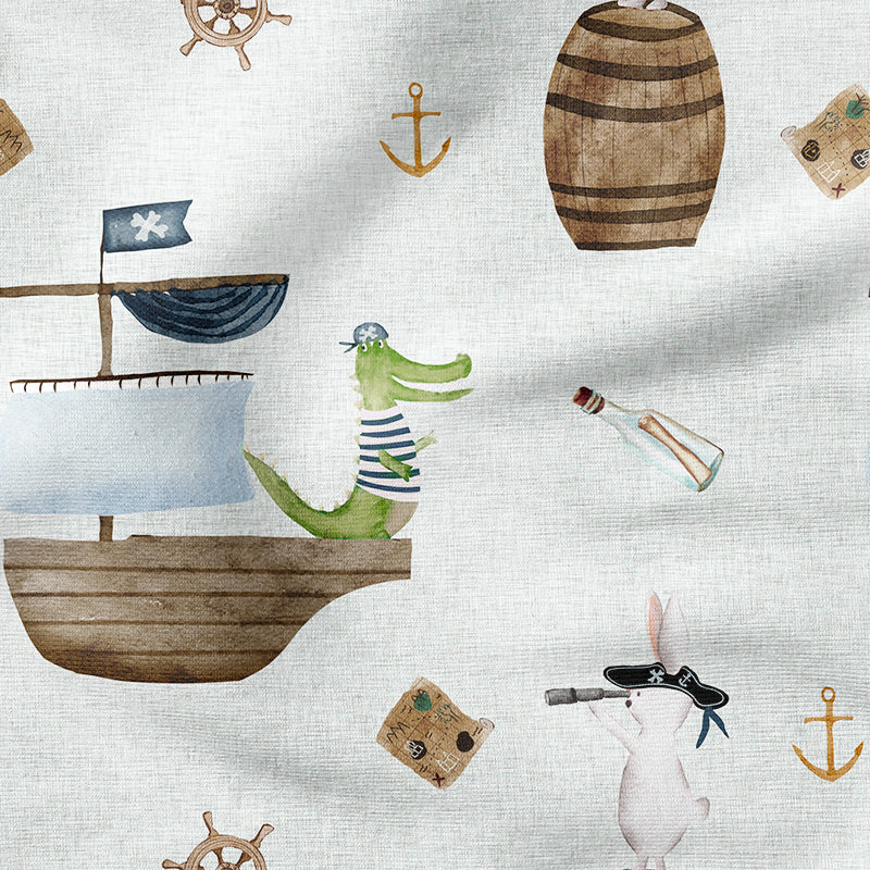 0.5m BIO French Terry Captain Croco - Linen *VORBESTELLUNG*