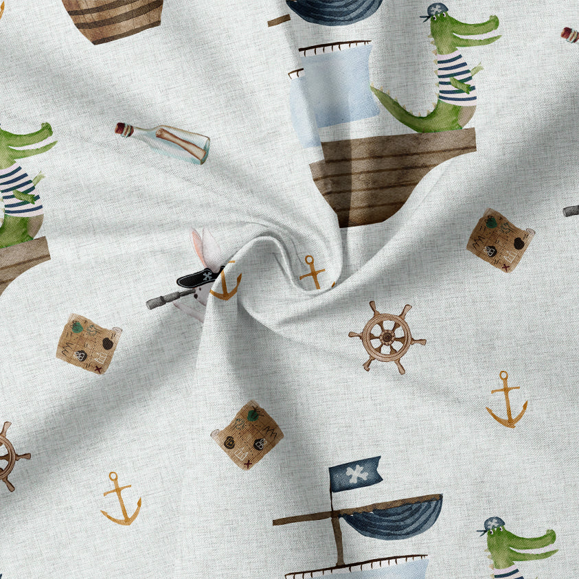 0.5m BIO French Terry Captain Croco - Linen *VORBESTELLUNG*
