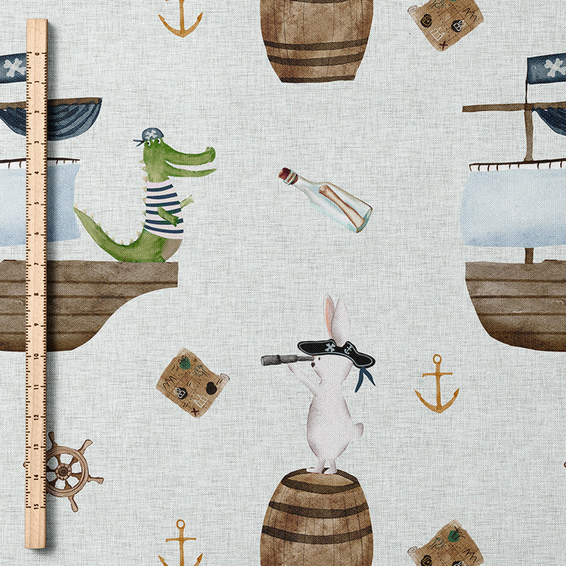 0.5m BIO French Terry Captain Croco - Linen *VORBESTELLUNG*