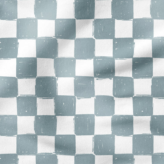 0.5m BIO French Terry Checkerboard denim *STOFFÜBERSICHT*