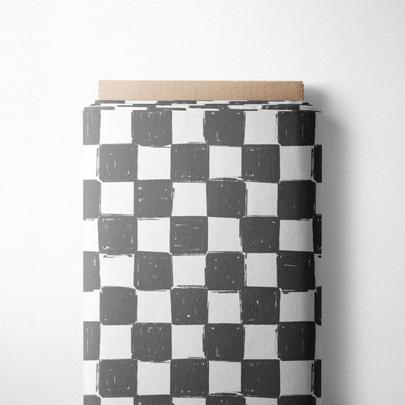 0.5m BIO French Terry Checkerboard nite *STOFFÜBERSICHT*