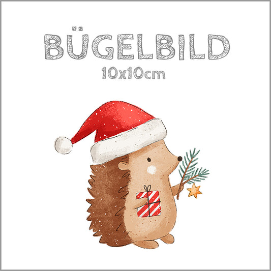 Bügelbild Christmas Hedgedog | 10x10cm