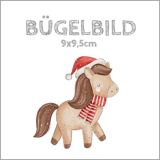 Bügelbild Christmas Horse  | 9,5x9cm