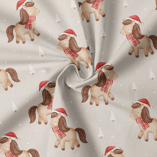 0.5m Biojersey Christmas Horse beige