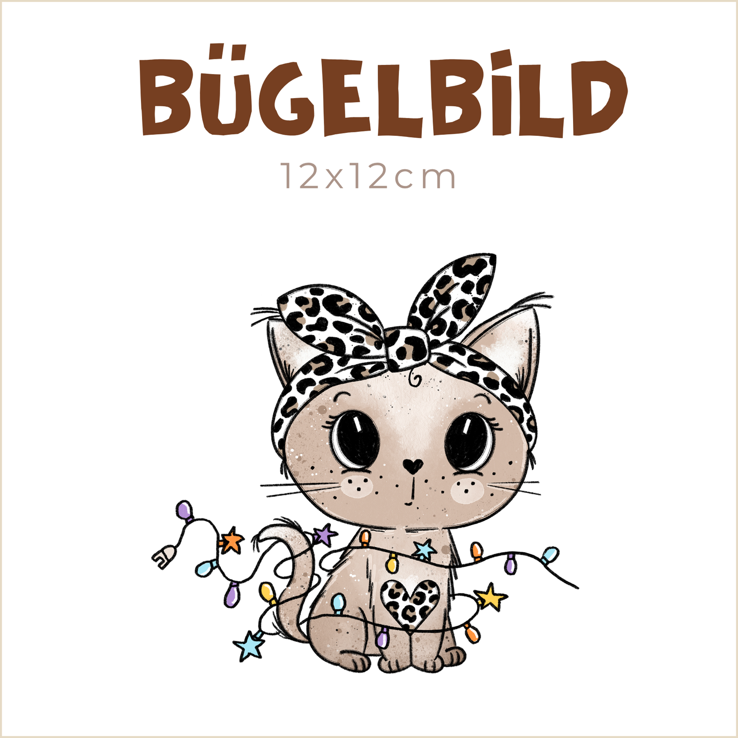 Bügelbild Christmas Kitty | 12x12cm