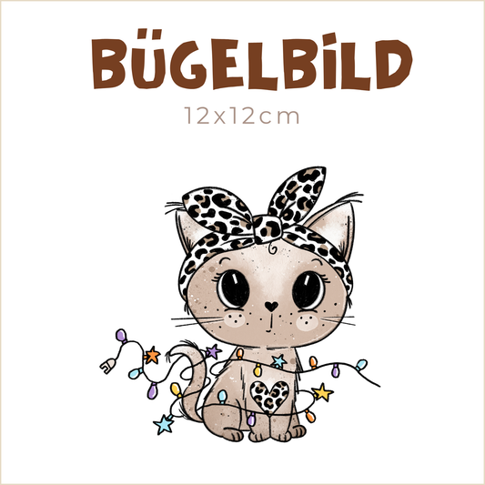 Bügelbild Christmas Kitty | 12x12cm