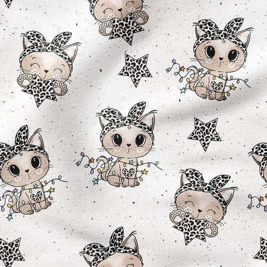 0.5m BIO French Terry Christmas Kitty