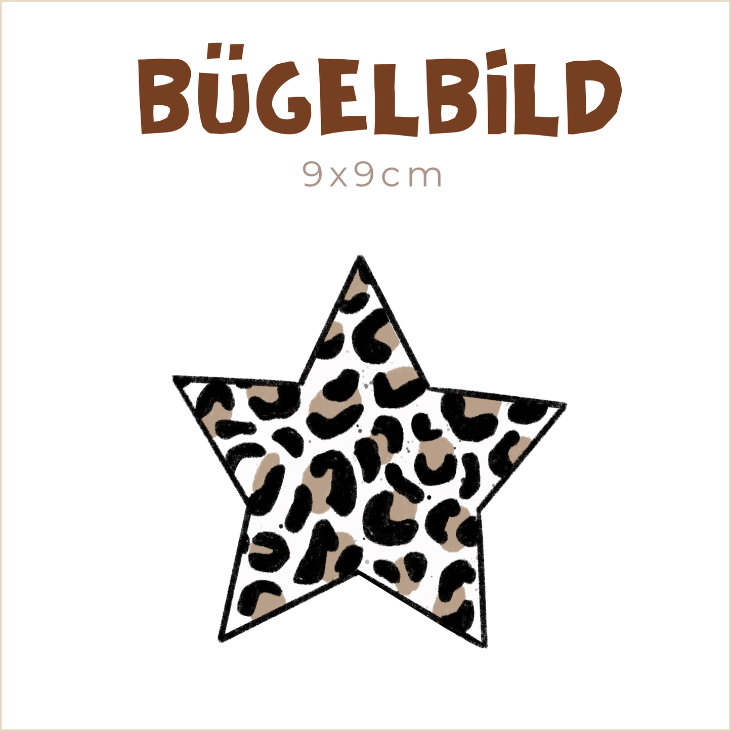 Bügelbild Christmas Kitty Stern | 9x9cm