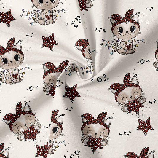0.5m Biojersey Christmas Kitty rot
