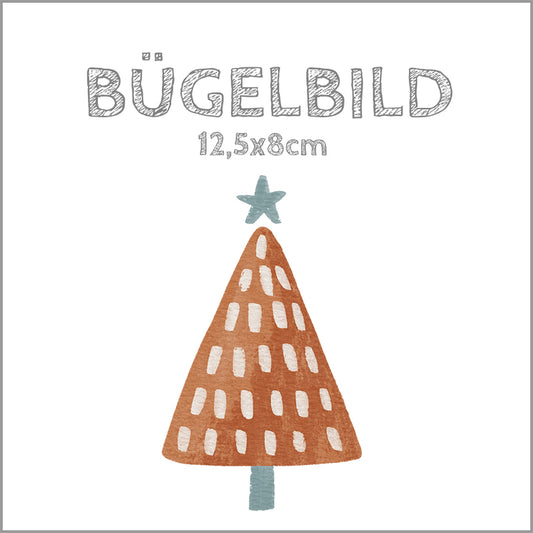Bügelbild Christmas Trees orange | 12,5x8cm