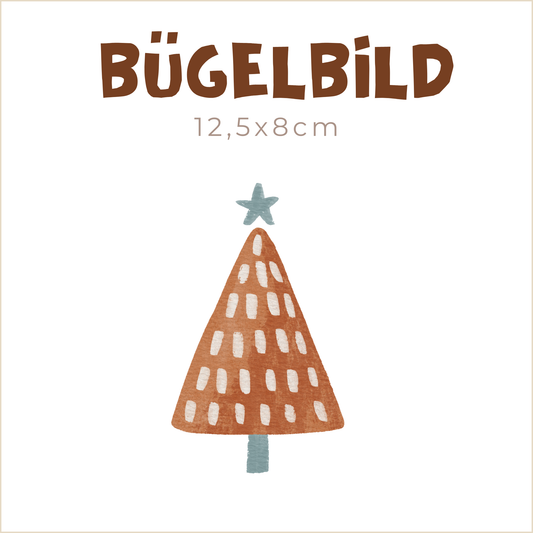 Bügelbild Christmas Trees orange | 12,5x8cm