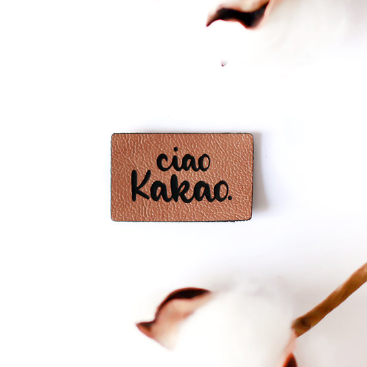 Kunstlederlabel Ciao Kakao | 1 Stück