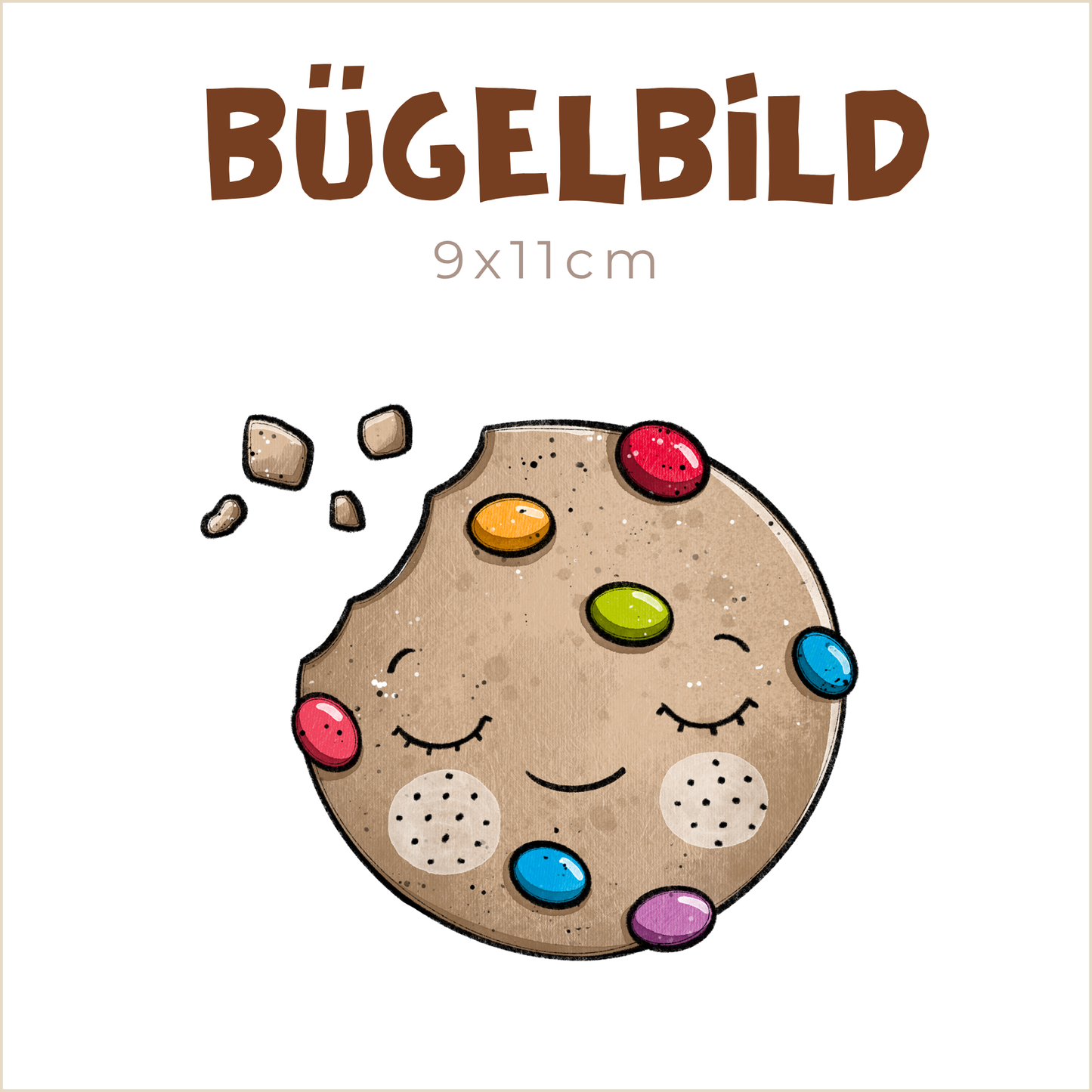 Bügelbild Cookies bunt | 9x11cm