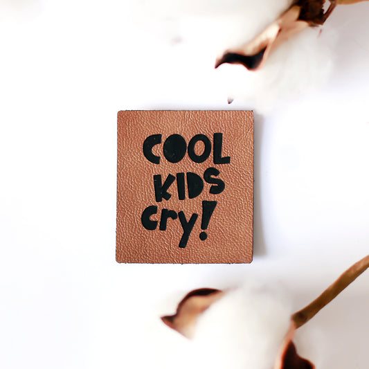 Kunstlederlabel Cool Kids cry  | 1 Stück