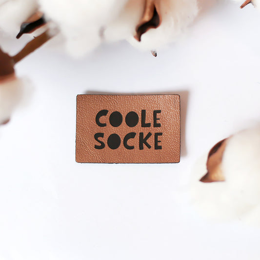 Kunstlederlabel Coole Socke | 1 Stück