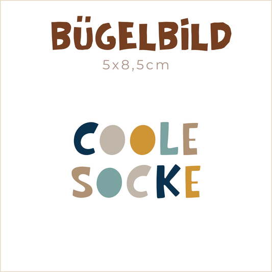 Bügelbild Coole Socke | 5x8,5cm