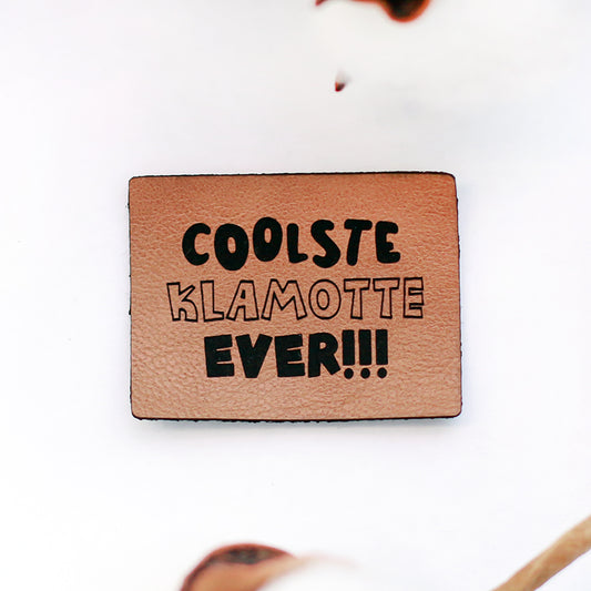 Kunstlederlabel Coolste Klamotte ever | 1 Stück