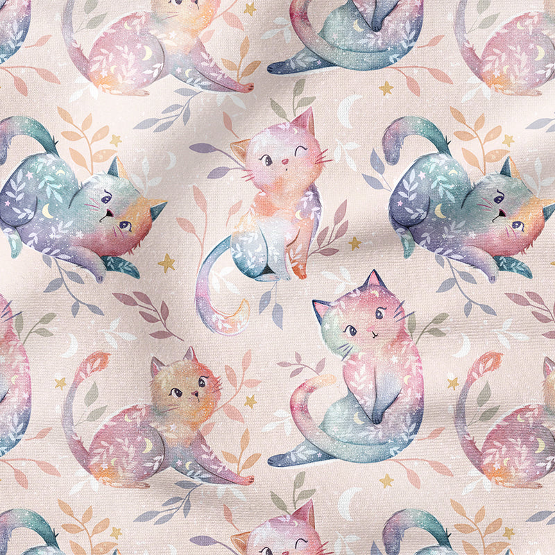0.5m BIO French Terry Cosmic Cats