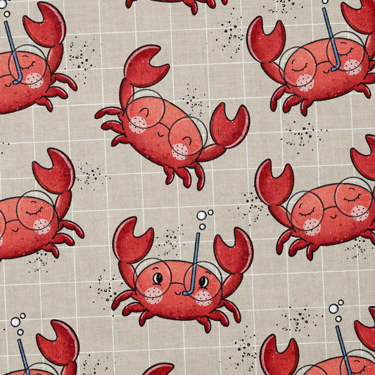 0.5m Baumwolle Crabbie Crab *VORBESTELLUNG: Lieferzeit 4-6 Wochen*
