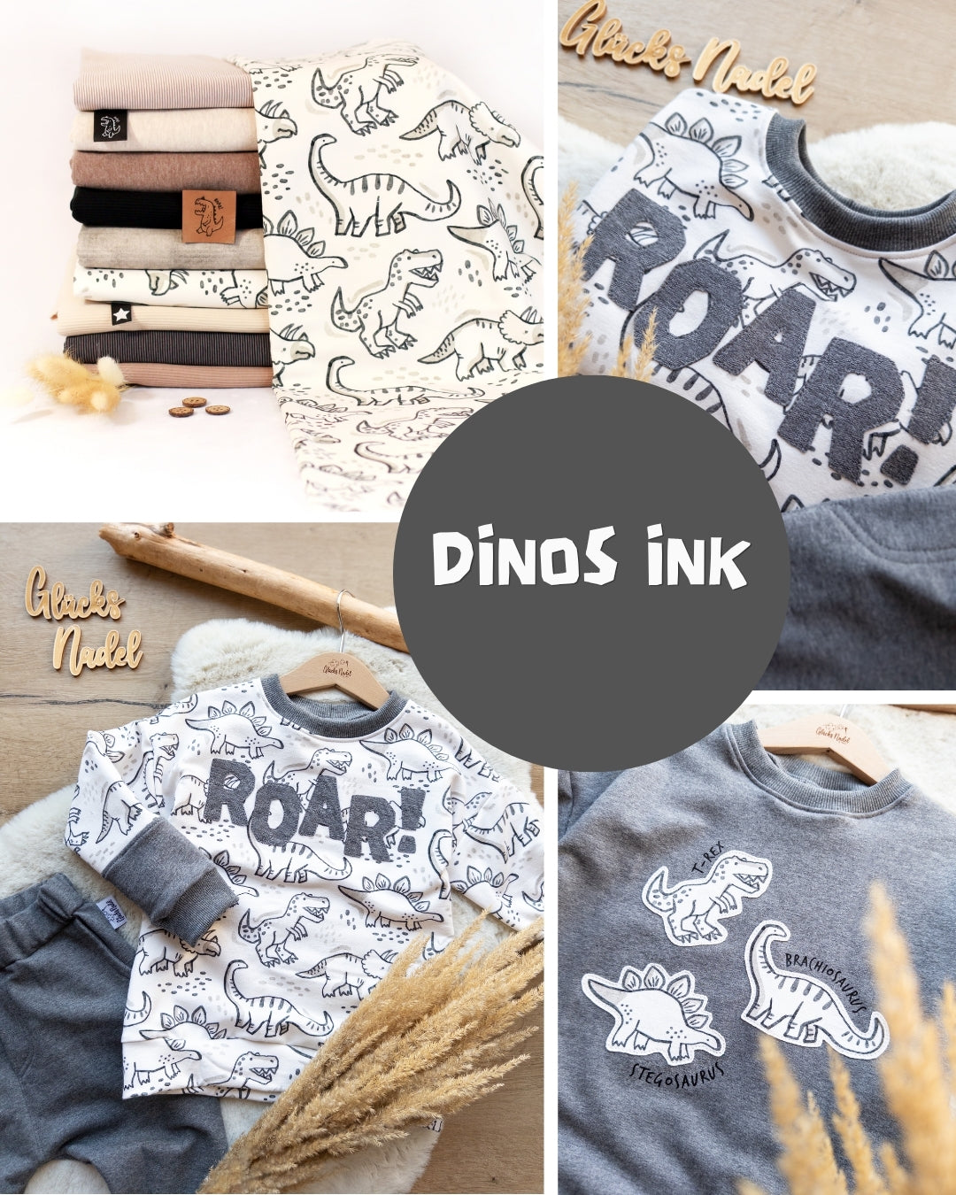 0.5m Softshell Dinos ink *VORBESTELLUNG Lieferzeit 4-6 Wochen*