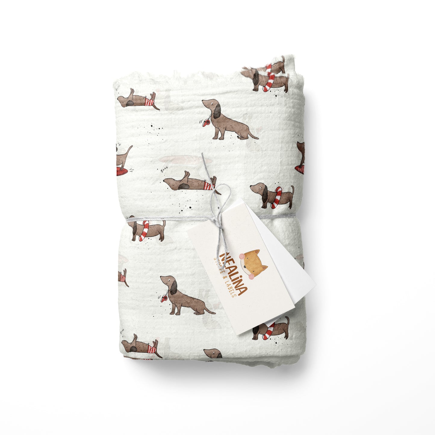 0.5m Musselin Dackel at the Beach