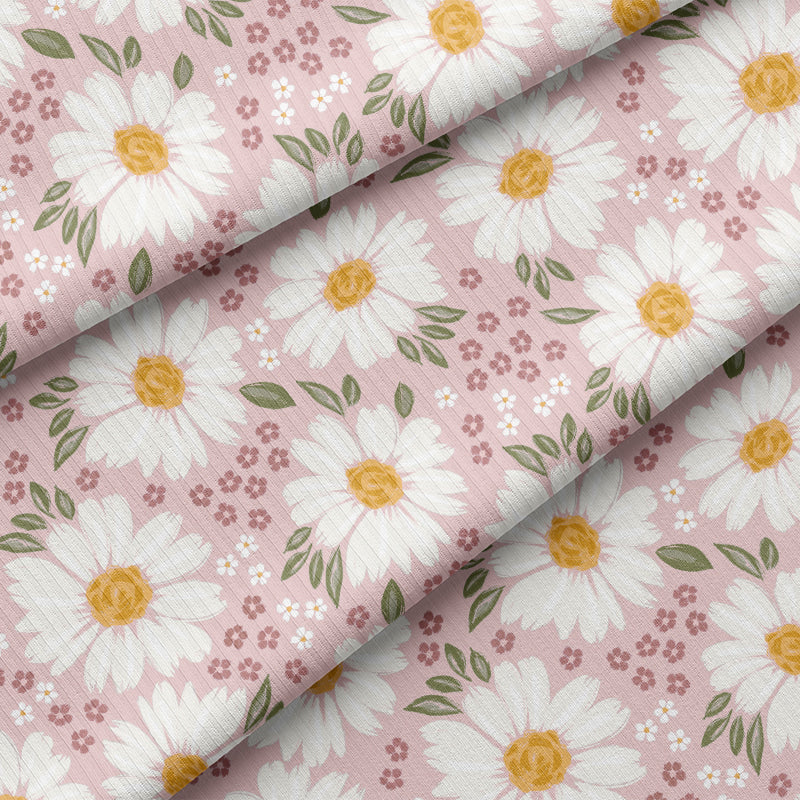 0.5m BIO Rippjersey Daisy Meadow rosa