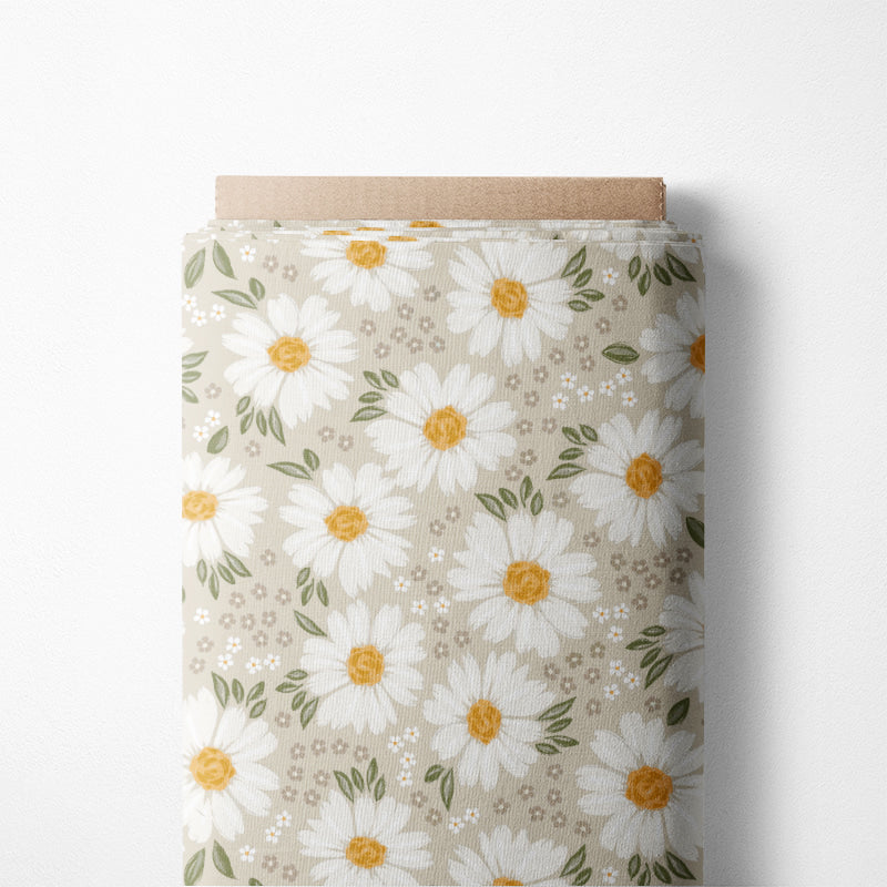 0.5m Biojersey Daisy Meadow beige