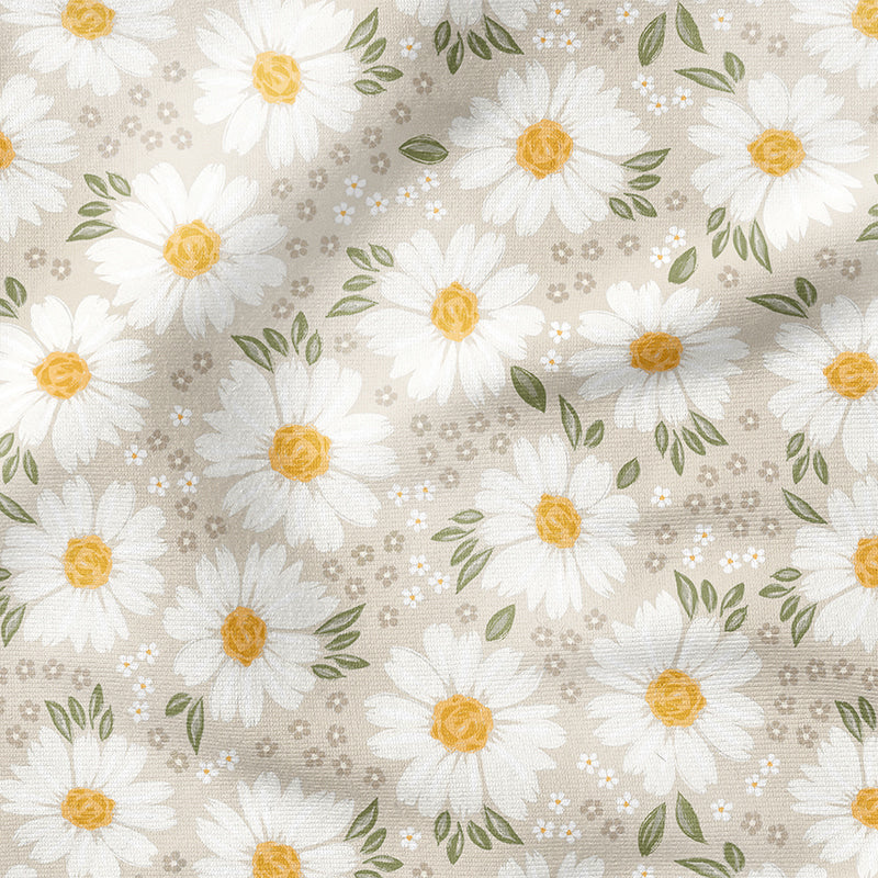 0.5m Biojersey Daisy Meadow beige