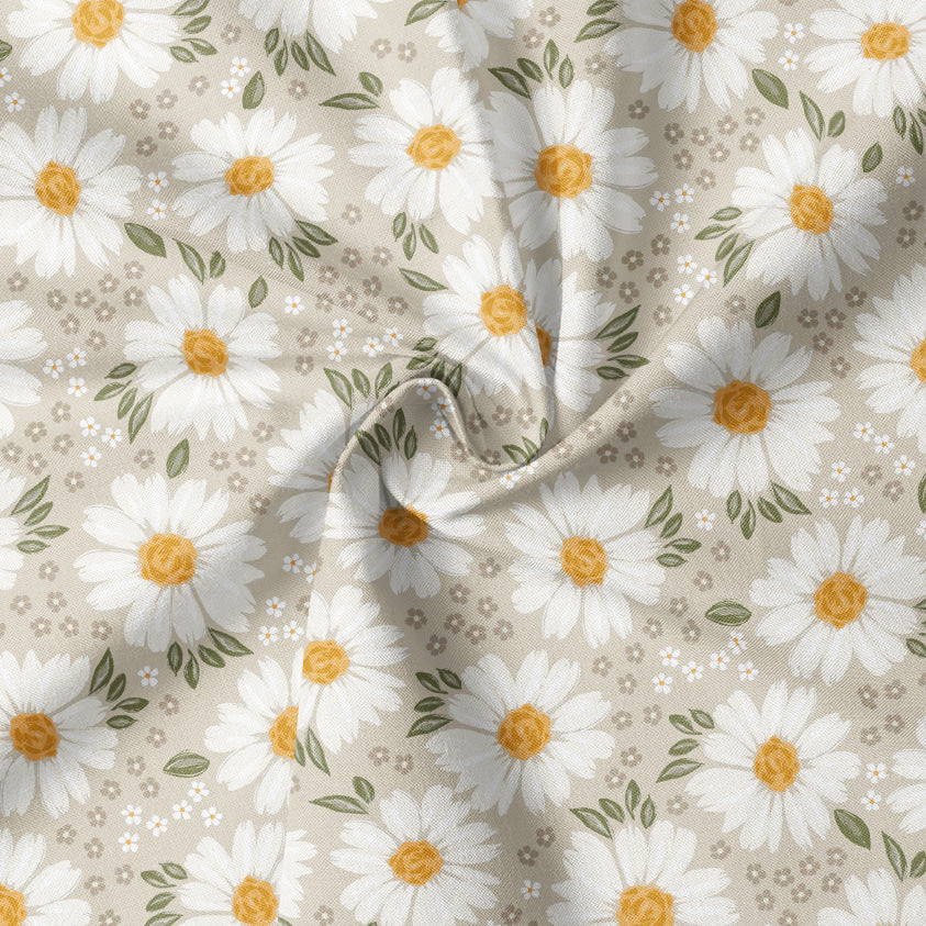 0.5m Biojersey Daisy Meadow beige