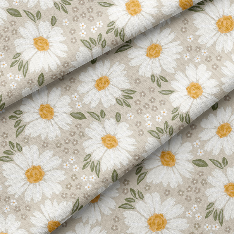0.5m BIO Rippjersey Daisy Meadow beige *COMING SOON*