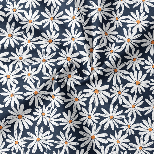 0.5m Biojersey Daisy dunkelblau