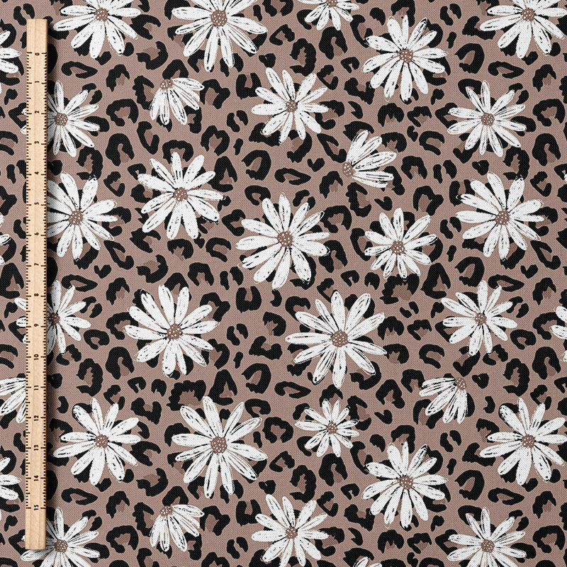 0.5m BIO French Terry Daisy Leo schoko