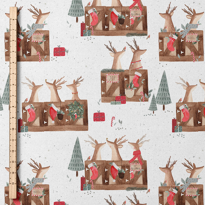 0.5m BIO French Terry Deer Santa Salt