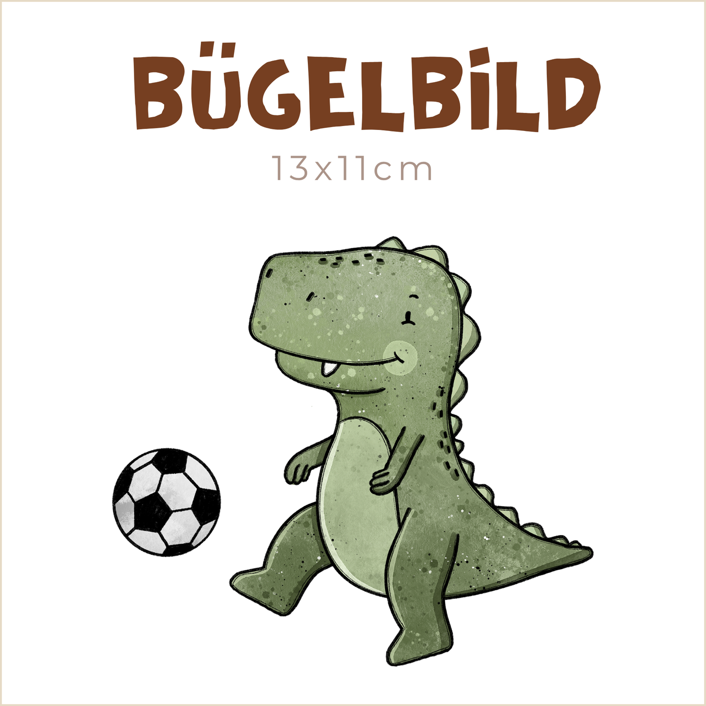 Bügelbild Dino-Ball Tor | 13x11cm