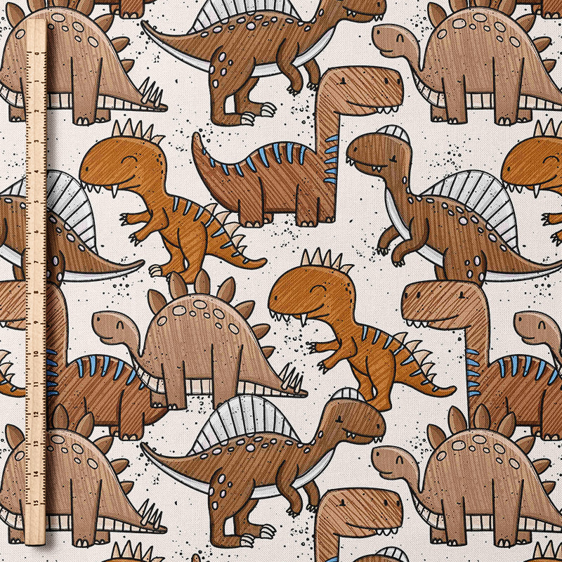 0.5m BIO French Terry Dino-Landia *STOFFÜBERSICHT*