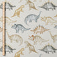 0.5m BIO French Terry Dino Tracks ecru