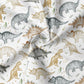 0.5m BIO French Terry Dino Tracks white *VORBESTELLUNG*