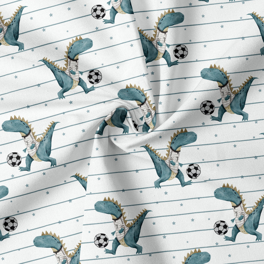 0.5m BIO French Terry Dino Fußball *STOFFÜBERSICHT*