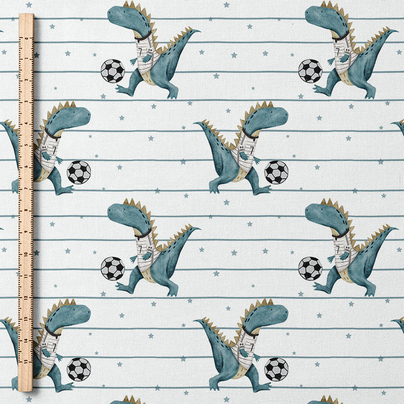0.5m BIO French Terry Dino Fußball *STOFFÜBERSICHT*