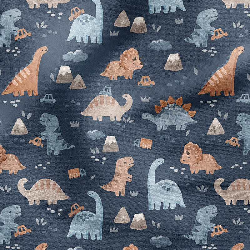 0.5m BIO French Terry Dinos navy