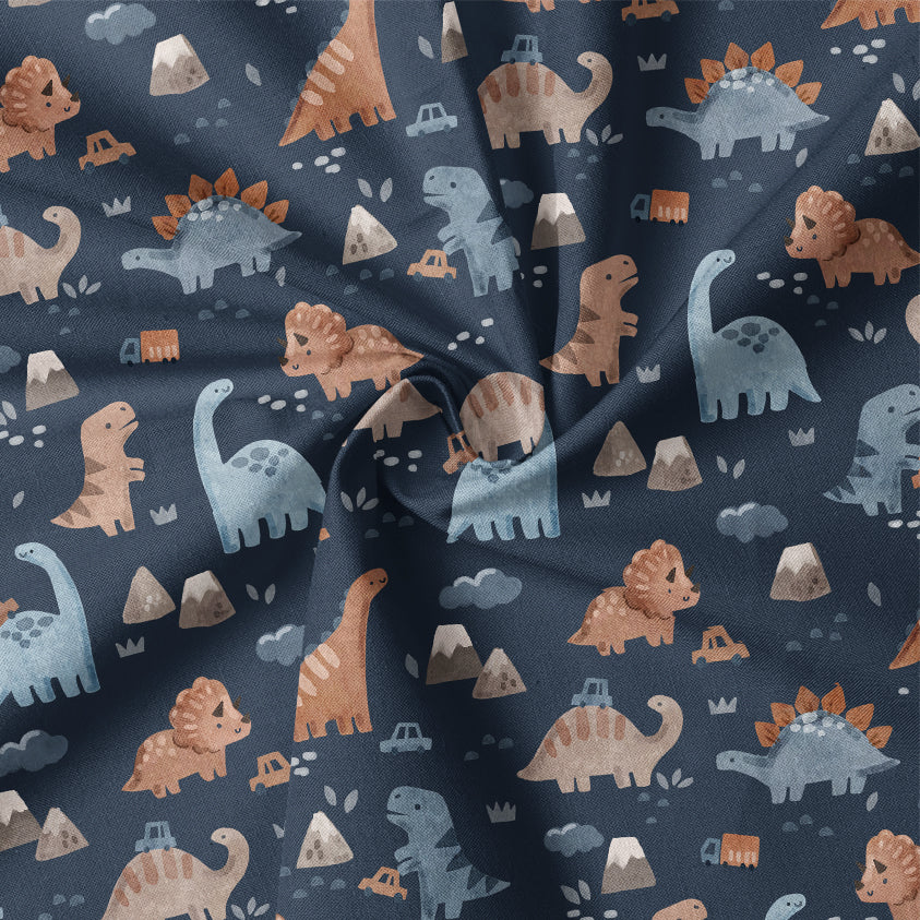 0.5m BIO French Terry Dinos navy