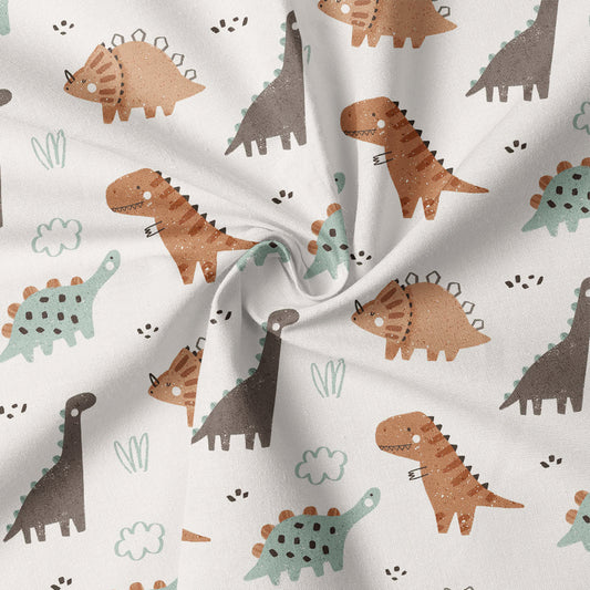0.5m Biojersey Dinosaurs ecru