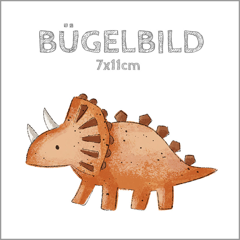 Bügelbild Dinosaurs orange | 7x11cm