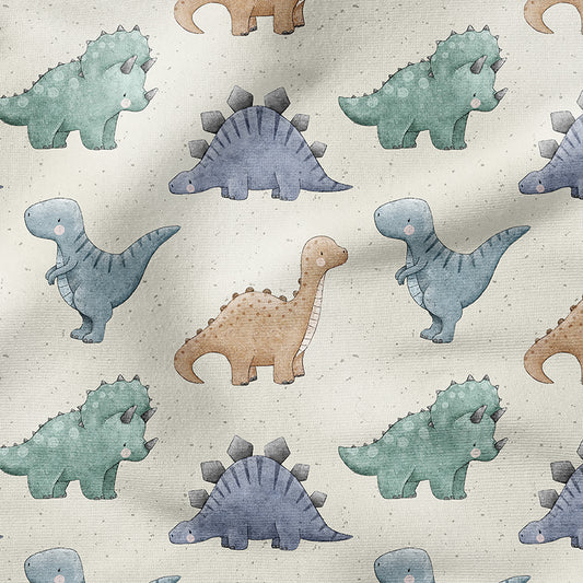 0.5m BIO French Terry Dinos beige *STOFFÜBERSICHT*